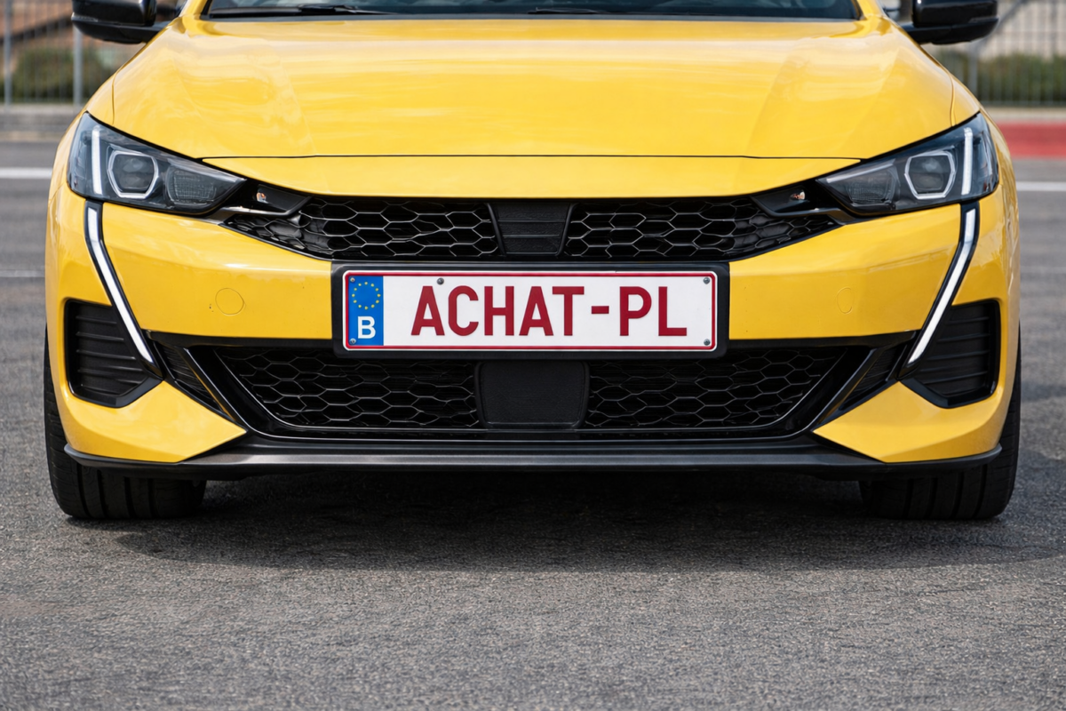 Plaque personnalisée belge