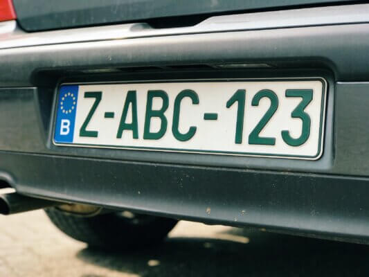 Plaque Z pour les voitures marchandes