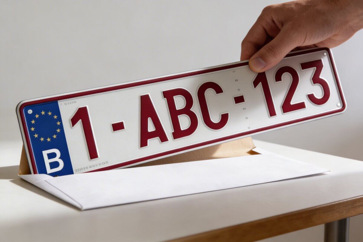 radiation de plaque d'immatriculation